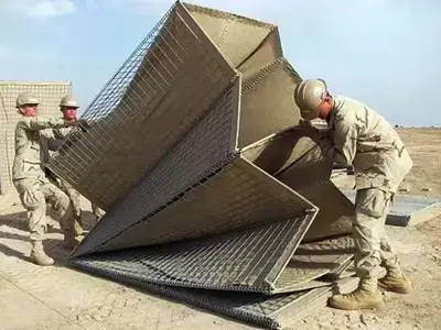 Hesco Gabion Barrier Military Easy Deployment