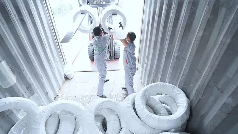 Shengsen Galvanized Wire Loading in Container