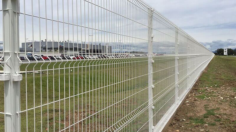 White PVC Coated 3D Panel Fence White PVC Coated 3D Panel Fence