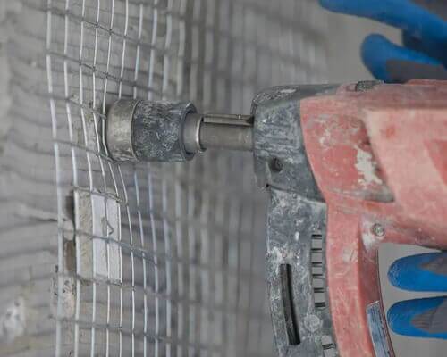 Fix Masonry Tie Screen Mesh to Wall