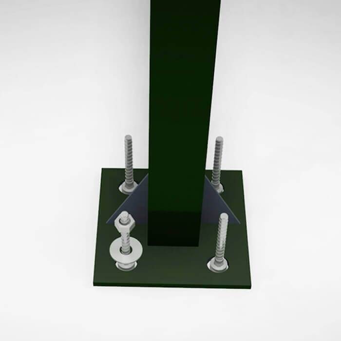 3D Fence Bolt Down Post