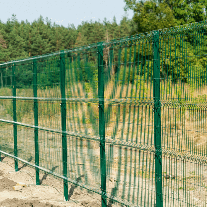 3D Panel Fence Installed