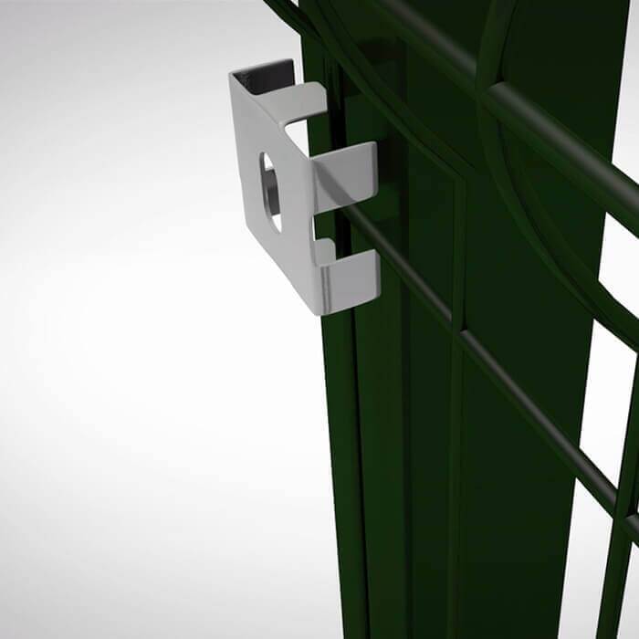 Secure The 3D Fence Panel to the Post with Clip