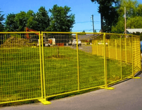 Yellow PVC Temporary Fence