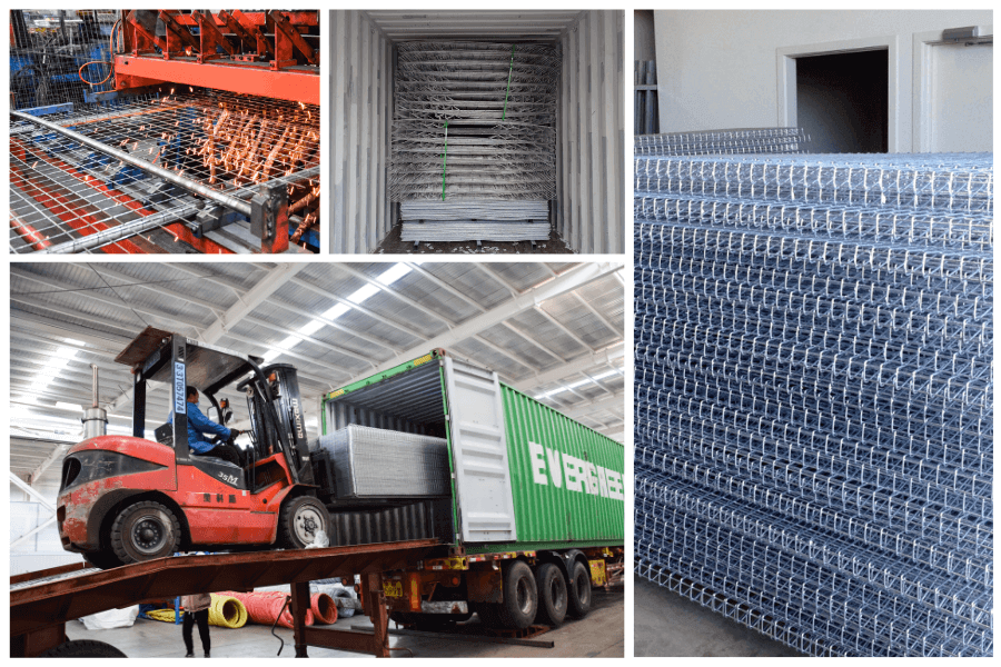 BRC Fence Roll Top Fence Container Loading