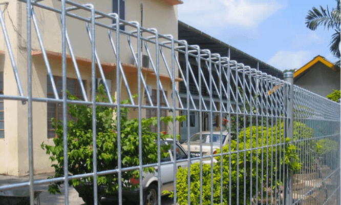 Galvanized Roll Top Fence BRC Fence
