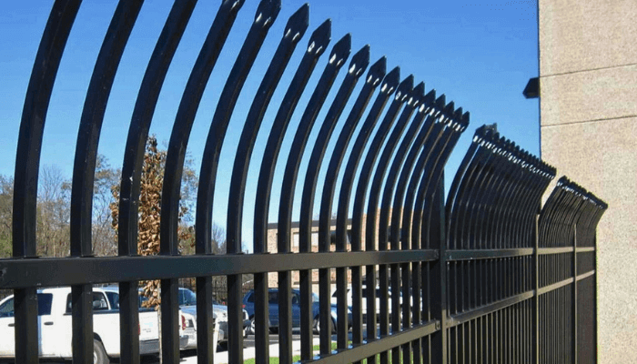 Curved Steel Picket Fence Anti Climb High Security Curved Steel Picket Fence Anti Climb High Security