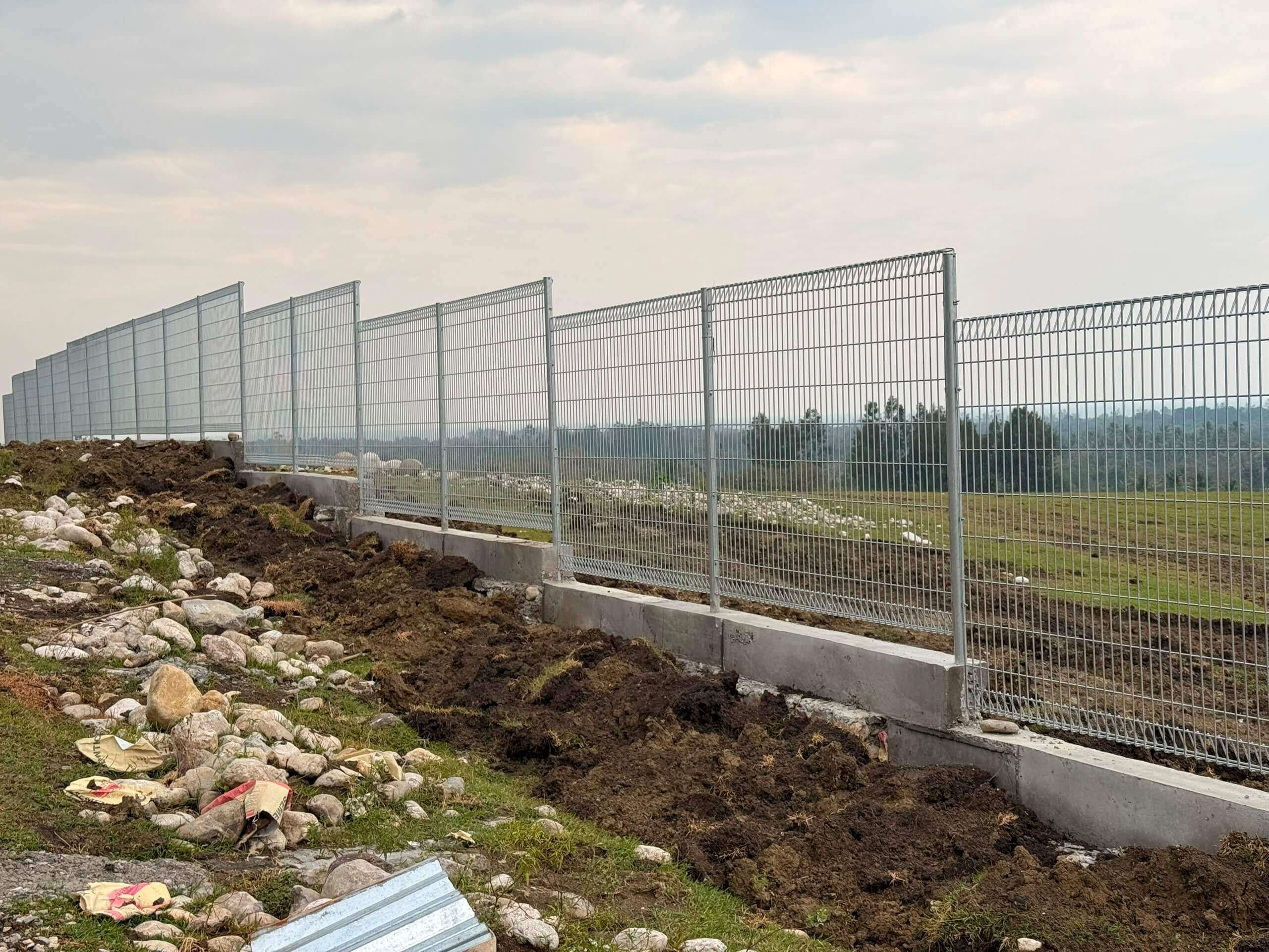 BRC Fence Panorama – Timor-Leste Land Boundary