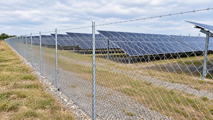 galvanized chain link solar farm boundary fence galvanized chain link solar farm boundary fence