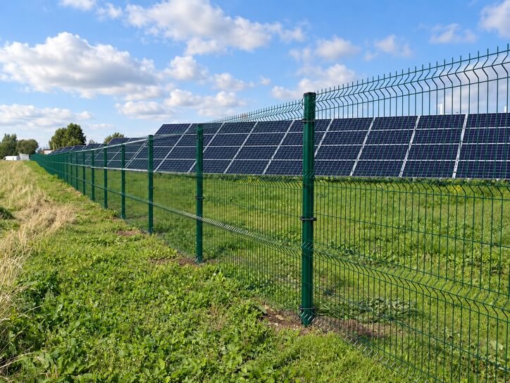 v mesh fence panels along solar farm boundary v mesh fence panels along solar farm boundary